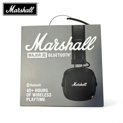 Marshall Major III 3 Wireless/Wired Headphones with Mic Deep Bass Foldable Gaming Bluetooth Headset for Sports & Rock Music