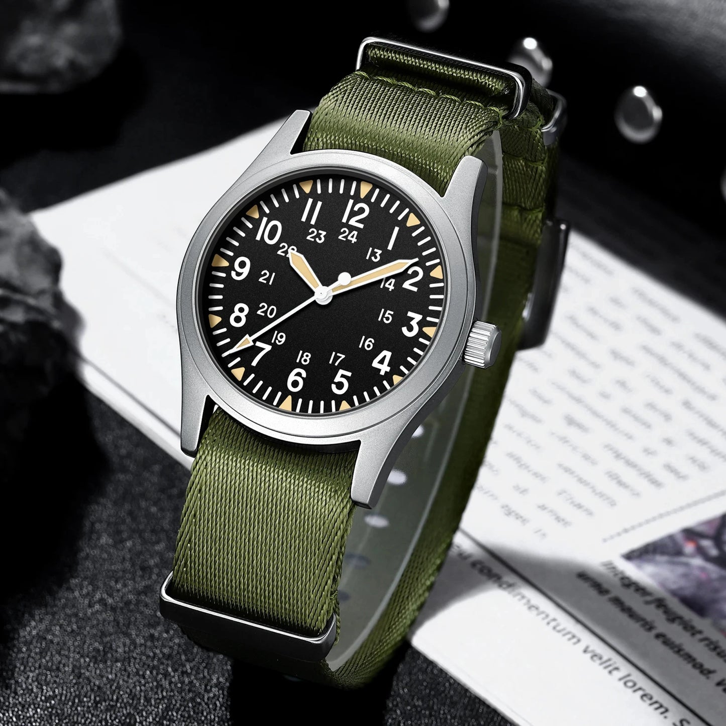 MILITREK 2026 New Military Retro Men'S VH31 Quartz Watch 37mm Sapphire Stainlesssteel 100m Waterproof C3 Luminous Reloj Hombre