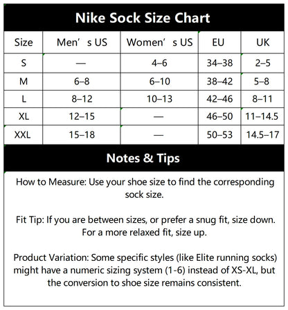 Nike Socks: 3-Pack of Men's and Women's Sports Socks / Basketball Socks / Durable, Moisture-Wicking Cotton Socks SX5545-100