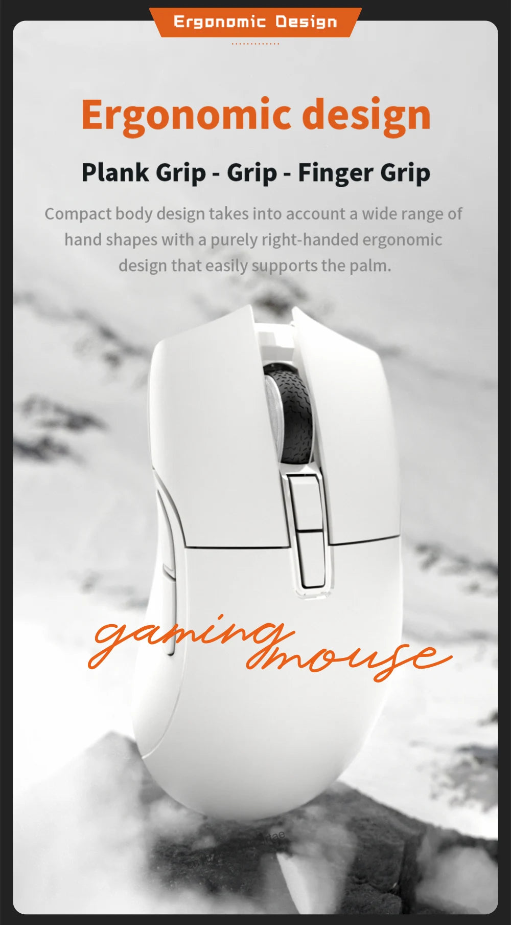 Motospeed Darmoshark N3 Pro Bluetooth Wireless Gaming Mouse Double 8K Tri-Mode Rechargeable PAW3395 64g Ergonomic Gamer Mouse