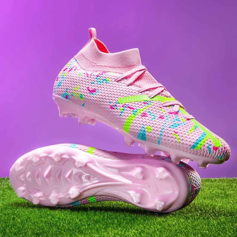 Nouvelles chaussures de football pour hommes, chaussures de sport professionnelles pour l'extérieur, antidérapantes, chaussures d'entraînement, baskets, chaussures de football pour terrain gazonné, ultralégères, unisex
