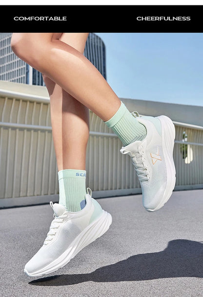 Xtep Women's Running Shoes 2025 Summer New Durability Lightweight Casual Shock-absorbing Breathable Mesh Sneakers 875418110054