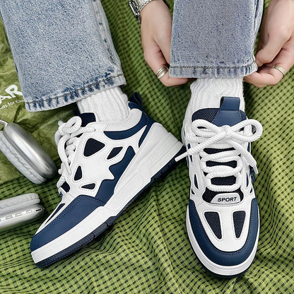 Zapatillas de moda para hombre, estilo urbano y skate, de marca de lujo, para entrenamiento, con malla transpirable, calzado casual masculino