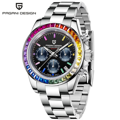 Reloj cronógrafo para hombre PAGANI DESIGN: reloj de pulsera de cuarzo de lujo, luminiscente y resistente al agua.