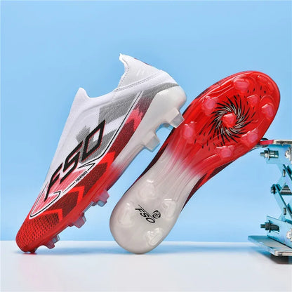 Nouvelles chaussures de football pour hommes, chaussures de sport d'extérieur, chaussures de soccer ultralégères, chaussures de futsal antidérapantes, de haute qualité, à cheville haute, respirantes, pour match