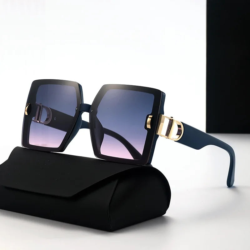 2025 new high-end large frame D-mill sunglasses for women(DS-25022)