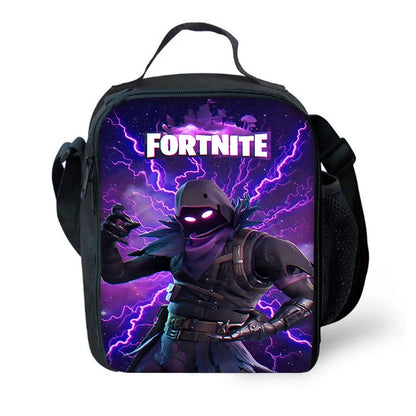 Hot Game Kinder-Isoliertasche groß F-FortniteS, geräumige wiederverwendbare Thermo-Kühltasche/Lunchbox für Jungen, Mädchen, Schüler, Outdoor und Picknick