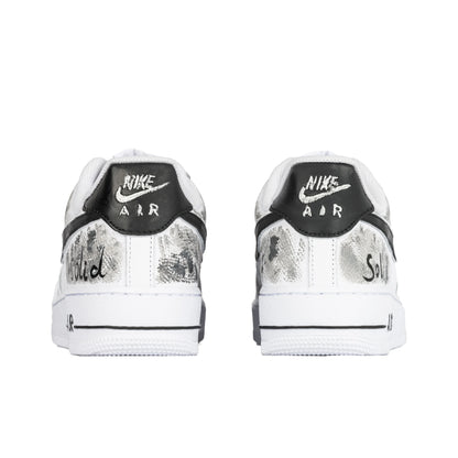 Nike Air Force 1 Cushioning Abrasion Resistant Cushioning, Wear Resistant Low top Skateboard Shoes Women's White Gray