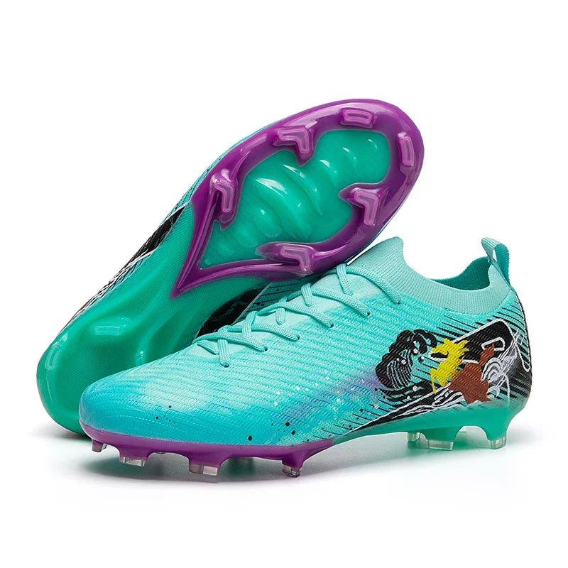Nouvelles chaussures de football pour hommes, chaussures d'entraînement, chaussures de soccer, crampons longs FG, chaussures d'extérieur antidérapantes, chaussures de match ultralégères, livraison directe