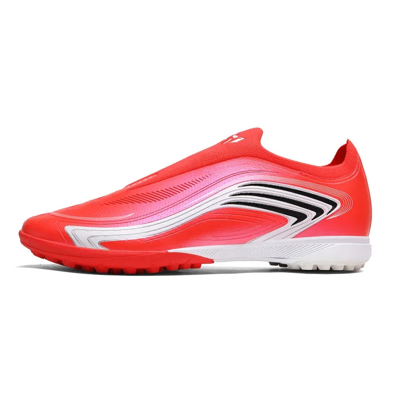 Chaussures de football pour hommes de haute qualité, sans lacets, à enfiler, crampons de football antidérapants pour terrain synthétique TF/FG, chaussures d'entraînement, Chuteira Campo F50
