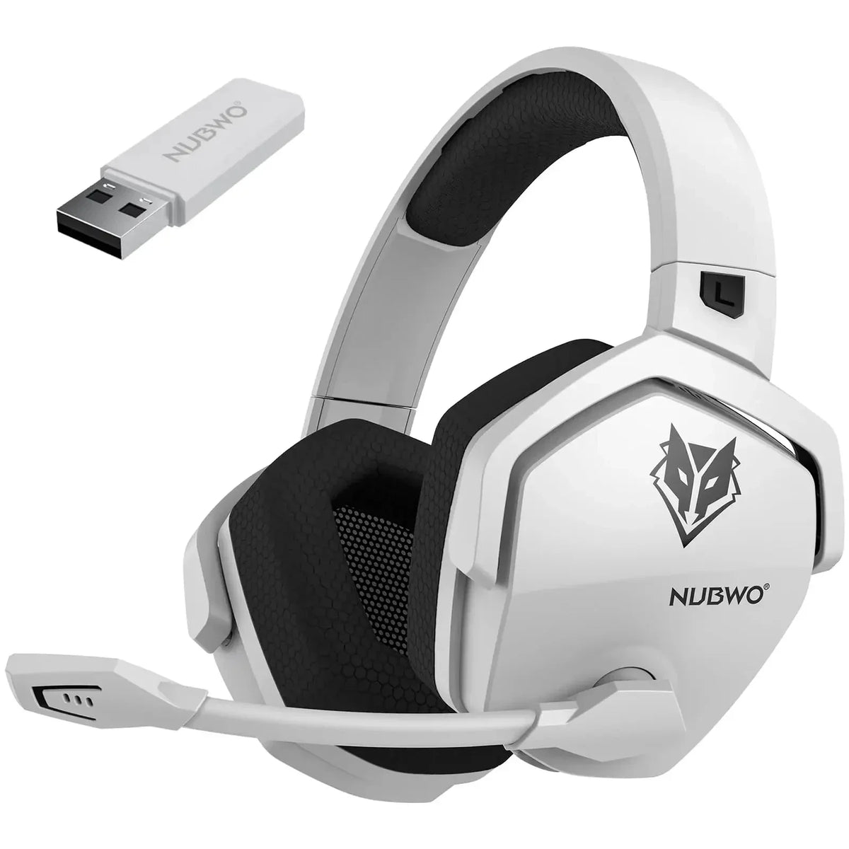 NUBWO G06 Double Casque Gaming Sans Fil 2.4GHz Bluetooth 5.3 avec Micro pour PS5, PS4, PC, Mobile, Switch, Son Stéréo pour Joueurs