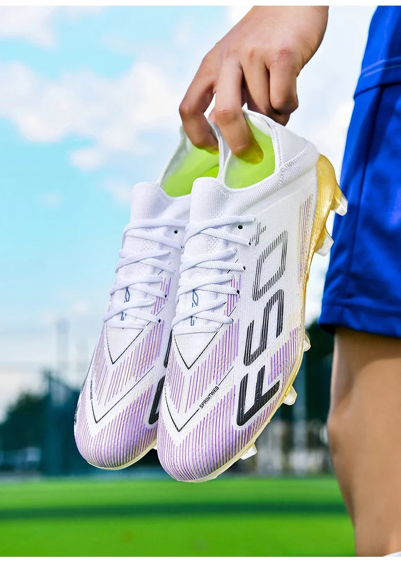 Nouvelles chaussures de football pour hommes, chaussures de futsal d'intérieur antidérapantes, crampons de match de haute qualité, chaussures de football, baskets, chaussures montantes pour terrain gazonné et extérieur