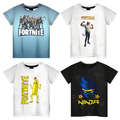 T-shirt Peely Fortnite girocollo estiva a maniche corte, top streetwear Battle Royale per abbigliamento casual