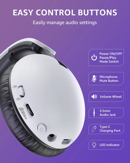 Acinaci BL500 Gaming Headset 2.4G with Noise-Canceling Mic 30-Hour Life,for PC PS4 PS5