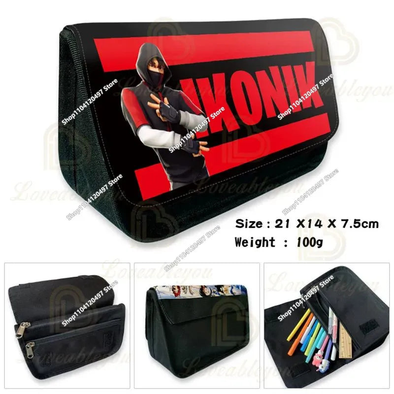 Fortnite Kids Pencil Bag Kawaii Pencil Case Large Capacity Waterproof Handheld Cosplay Pencil Pouch Office Stationary Gift Toy