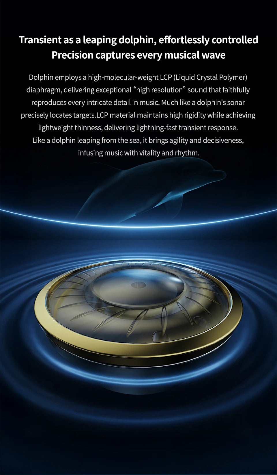 TRN Dolphin headphone10mm dual magnetic circuit dynamic driver Liquid metal Earphone
