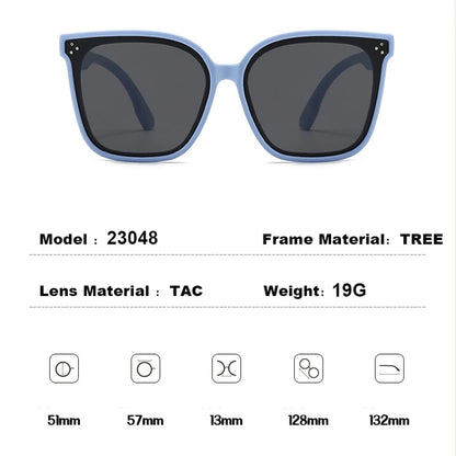 Children's Sunglasses Large Frame Fashionable Sunshade Anti-ultraviolet Silicone Polarized Children's Glasses 23048 23048