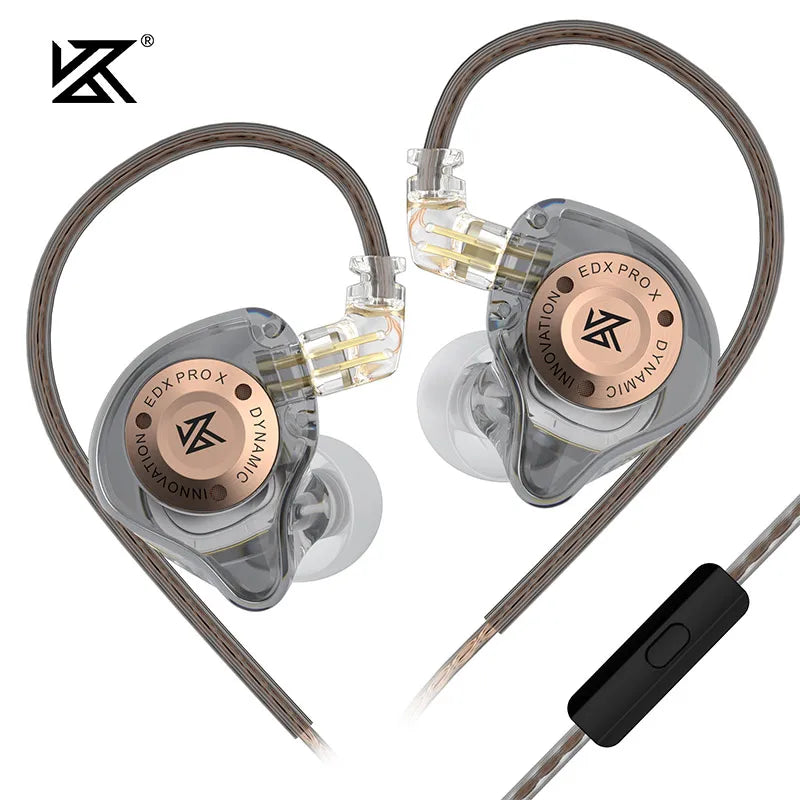 KZ EDX PRO X Wired Earphones HIFI Stereo Bass Earbud Gaming Sport Music Noise Cancelling Headset Detachable Cable