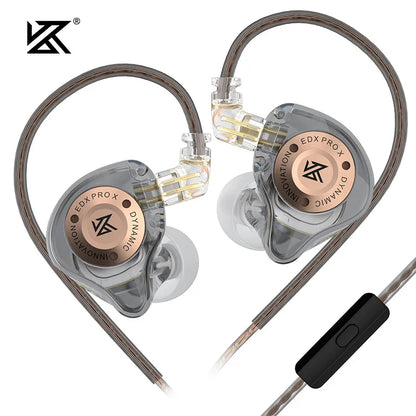 KZ EDX PRO X Wired Earphones HIFI Stereo Bass Earbud Gaming Sport Music Noise Cancelling Headset Detachable Cable