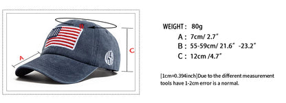 USA-Flagge Herren-Baseballkappe Retro-Stickerei Gewaschene Baumwolle Dad Hats Mode Damen Hip-Hop-Kappen Sommer Outdoor-Sonnenvisier-Hut