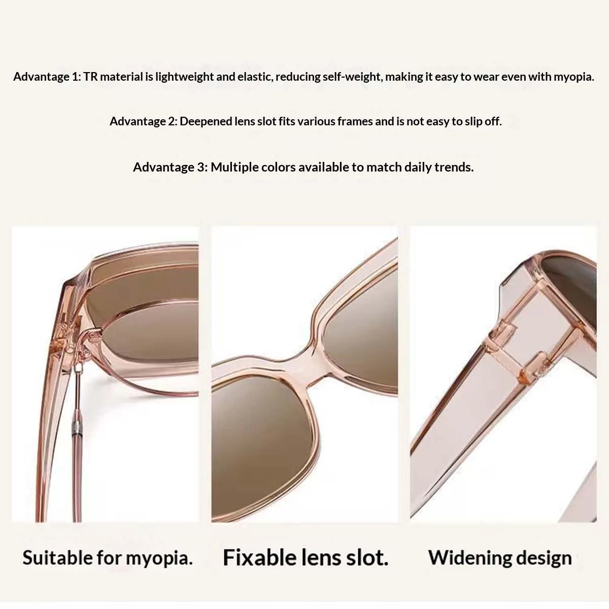 VOPHA over the glasses sunglasses clip on sunglasses over prescription glasses glasses for women and men T01