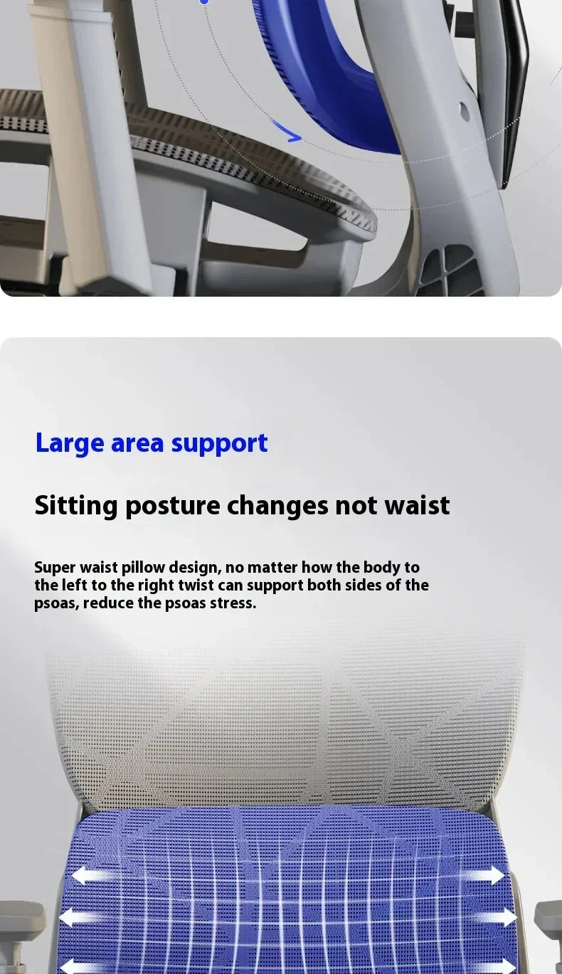 Gaming Chair Office Desk Ergonomic Computer Adjustable Armrests 3D Headrest Chair Lift Chair Back  Can Tilt Back with Foo Pedals