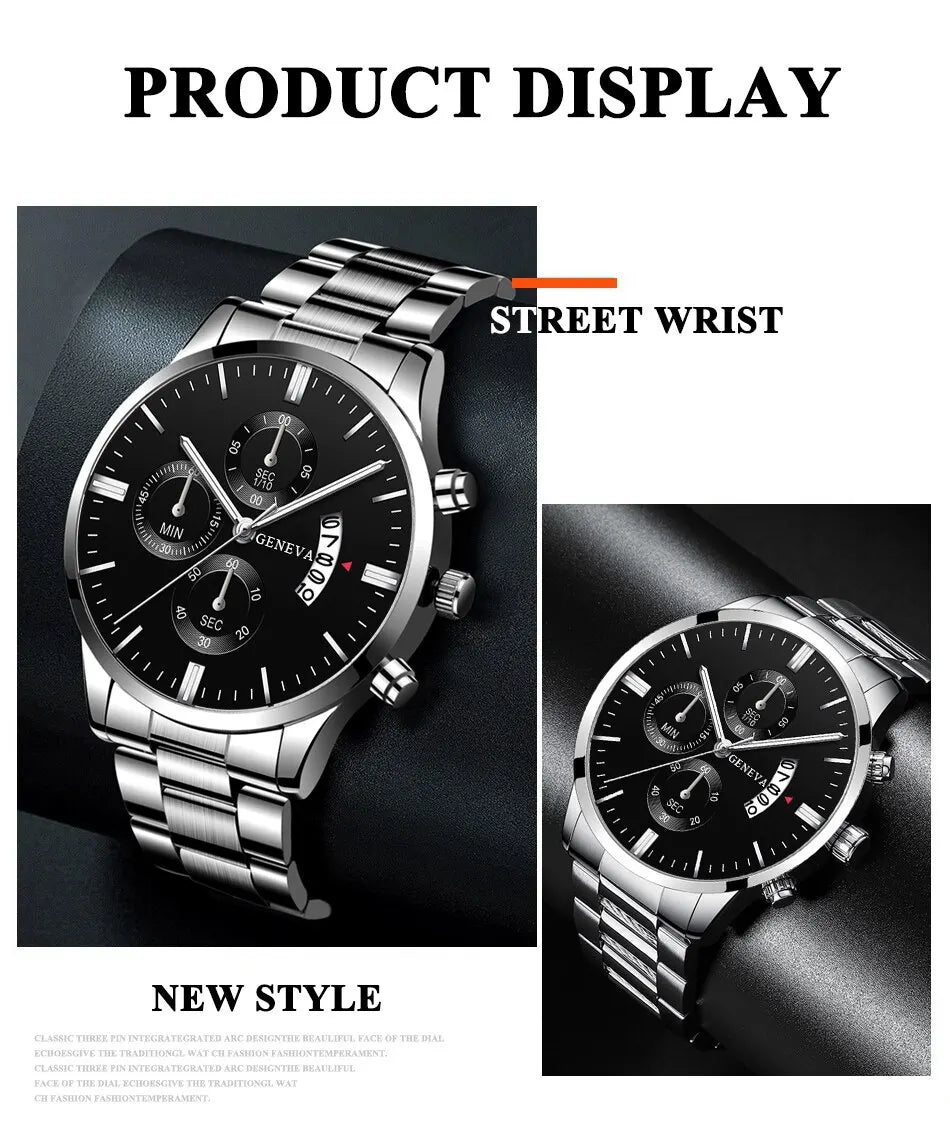 Mode Herrenuhr Luxus-Kalender-Quarz-Armbanduhr Business-Uhren Herrenuhr Herrenarmband