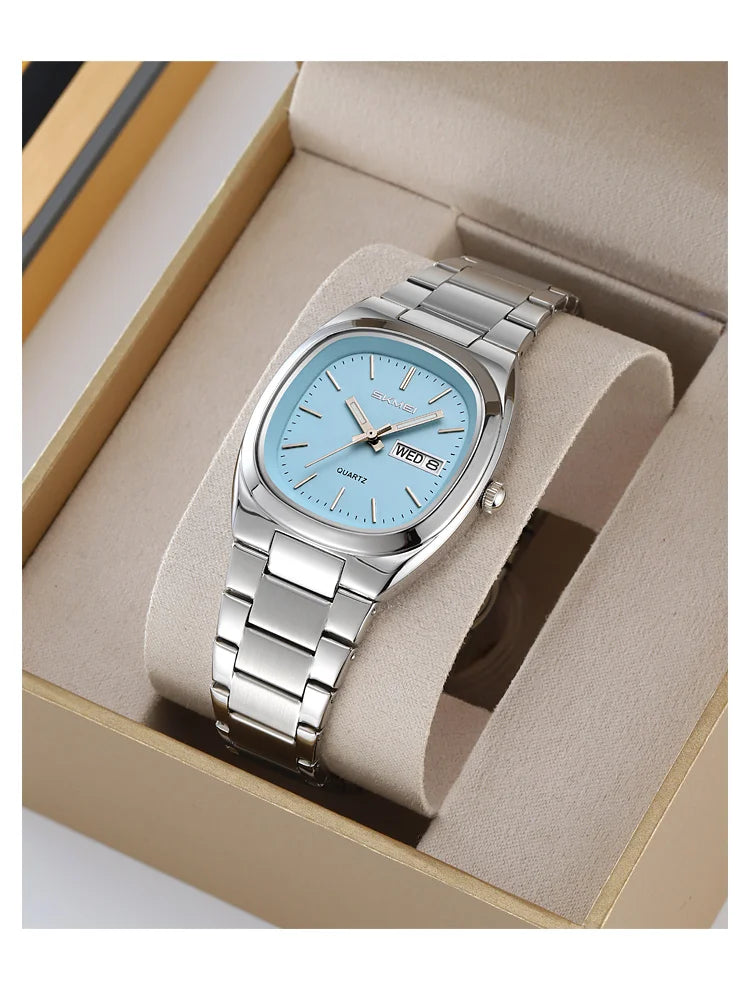 SKMEI 2420 Casual Female Wristwatch Dress For Women Ladies Business Steel Clock Fashion Quartz Date Time Women Luxury Watches
