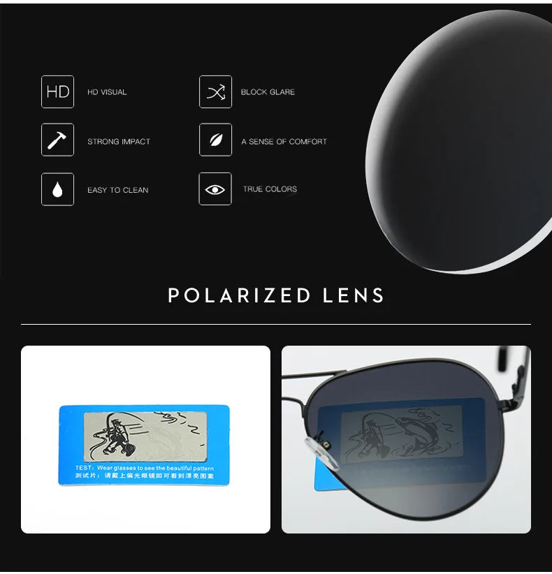 LIOUMO Hochwertige Piloten-Sonnenbrille für Herren, polarisierte Autofahrerbrille für Damen, modische Pilotenbrille, blendfreie Sonnenbrille für Herren