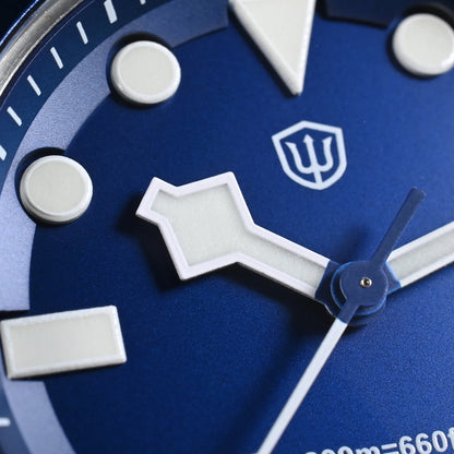 Watchdives WD1969 Pro 38mm Quartz Watch VH31 Sweep Seconds Movement 20Bar Waterproof BGW9 Blue Luminous Sapphire Glass Watches