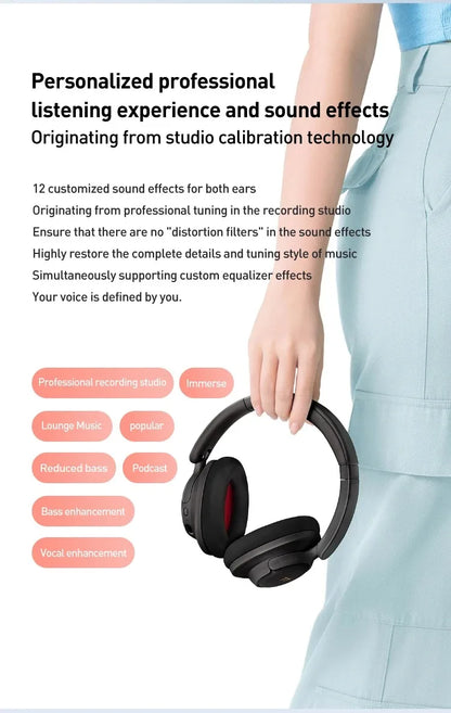 1MORE SonoFlow S Active Noise Canceling Wireless Headphones 42dB ANC Bluetooth Headsets Hi-Res Audio 90H Playtime