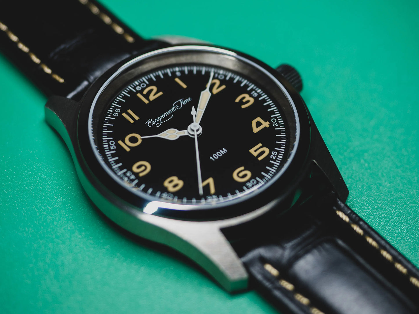 【Escapement Time】VH31 Quartz Movement Watch 38mm Sapphire Waterproof 100M Super luminous