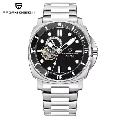 PAGANI DESIGN 2026 Original 43MM Men's Automatic Mechanical Watch NH39 200M Waterproof AR Sapphire Mirror Watches For Men
