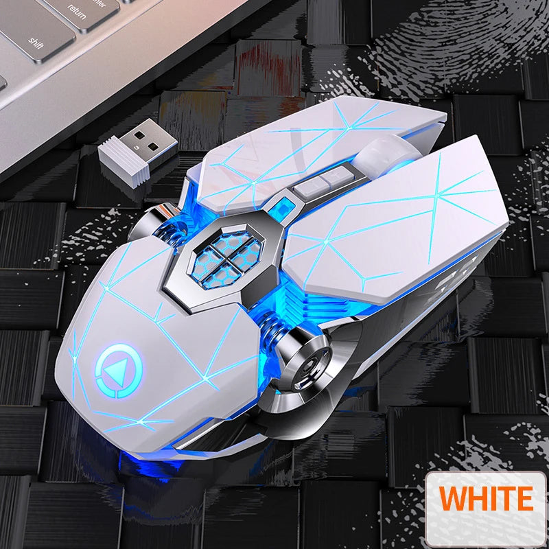 UTHAI A7 Laptop Accessories Rechargeable Wireless Mouse Mute Office Game Water Cooled Light Effect Bluetooth Mouse