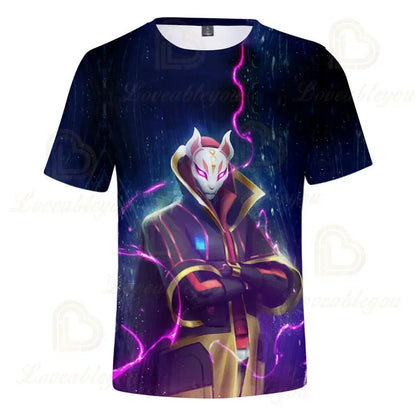 Fortnite T-Shirt für Jungen – Kinderoberteil für den Sommer, Kinderkleidung mit lustiger 3D-Battle-Royale-Game-Grafik, T-Shirt für Kleinkinder und Mädchen