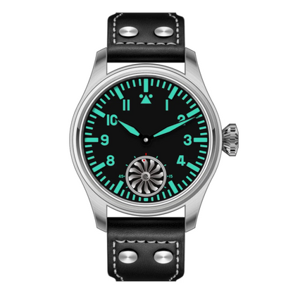 Reloj mecánico para hombre Hruodland 2025 nuevo, Seagull ST3620, piloto retro 43MM, luminiscencia Bgw-9, cristal de zafiro, turbina