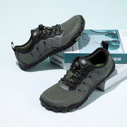 HOBIBEAR Wide Toe Barefoot Sneaker Unisex Non Slip Outdoor Athletic Shoes Elastic Band Beach Sneakers