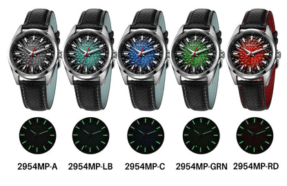 Montre pour homme BERNY – Montre à quartz élégante et classique, étanche à 10 ATM, dotée d'un verre saphir et d'aiguilles luminescentes, idéale pour une tenue habillée ou professionnelle, avec bracelet en cuir.
