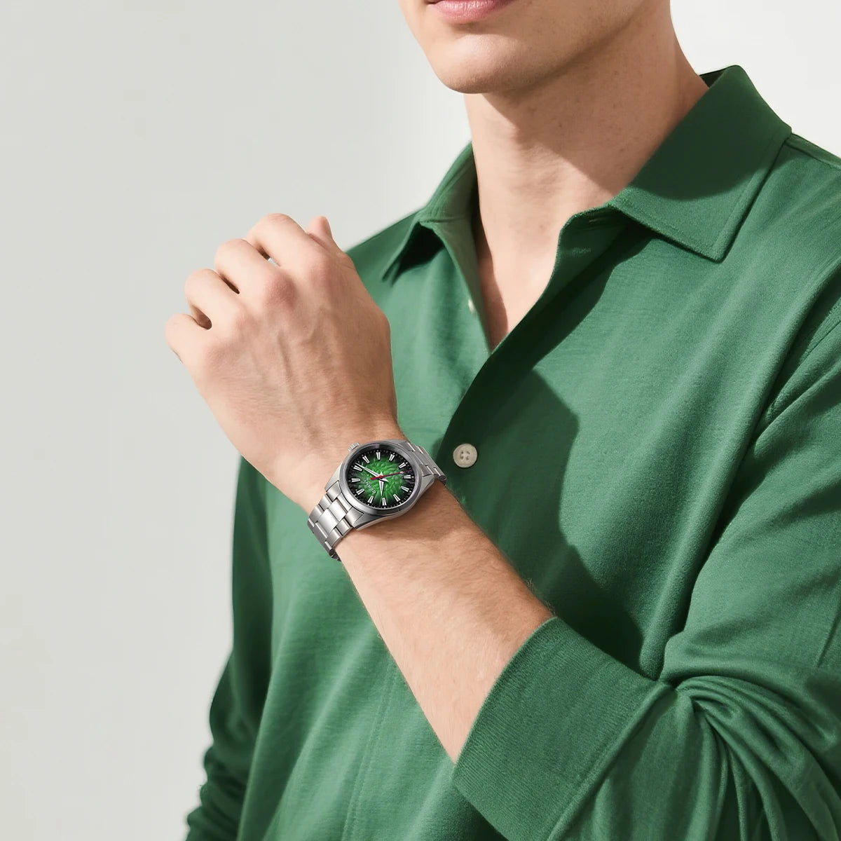 Montre pour homme BERNY – Montre à quartz élégante et classique, étanche à 10 ATM, dotée d'un verre saphir et d'aiguilles luminescentes, idéale pour une tenue habillée ou professionnelle, avec bracelet en cuir.