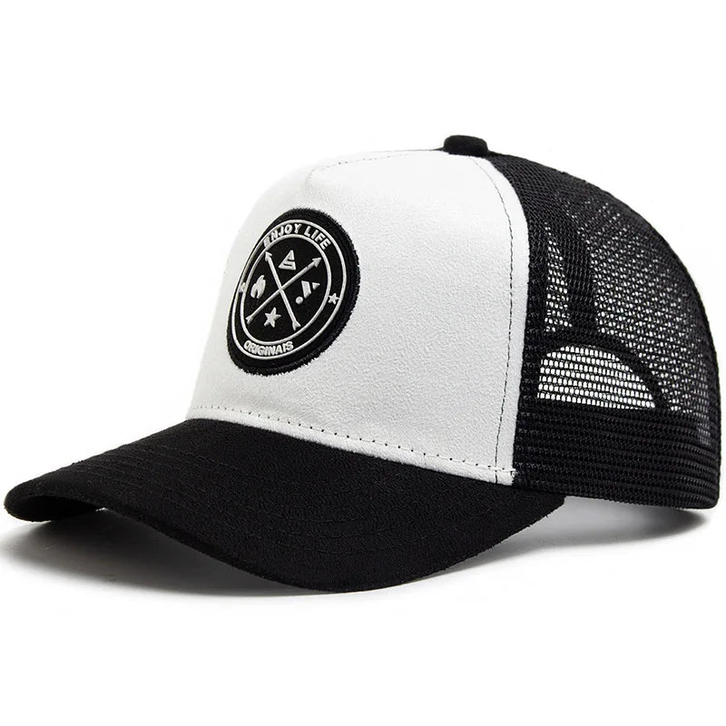 Four Seasons Mesh Baseball Cap Women Men Fashion Casual Breathable Letter Icon Unisex HipHop Trucker Caps Outdoor Sports Dad Hat