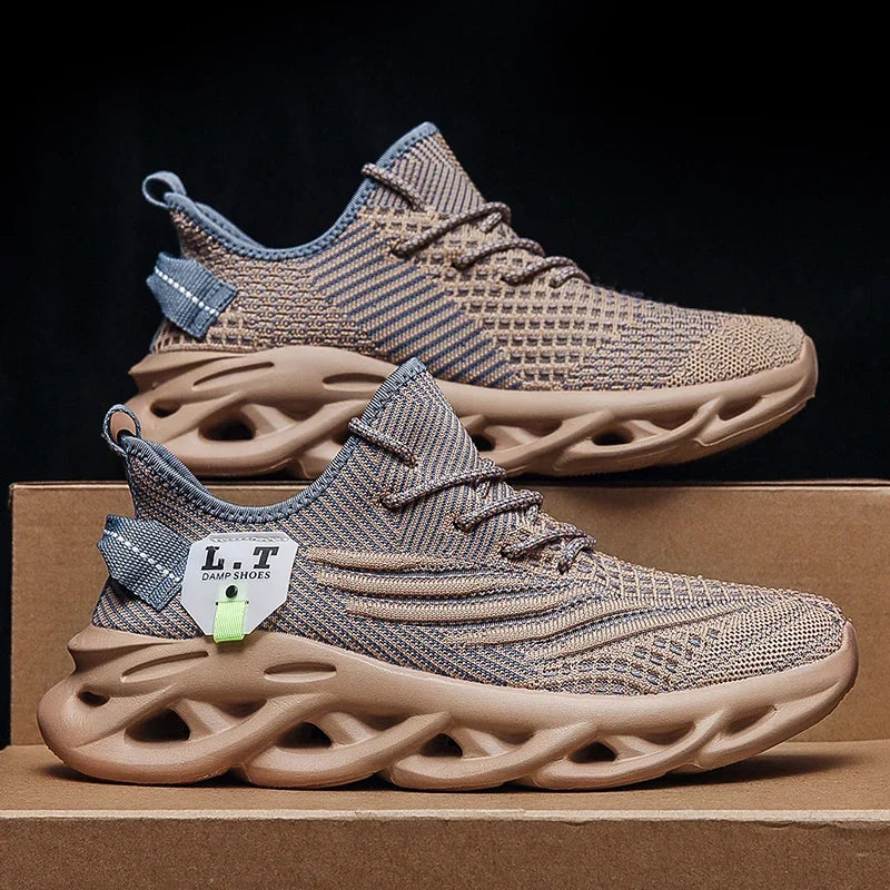 YRZL Herren-Sportschuhe zum Laufen, schwarze Jogging-Schuhe, lässige Outdoor-Sneaker aus atmungsaktivem Mesh, Damen, leicht, stoßdämpfend, schwarze Tennisschuhe