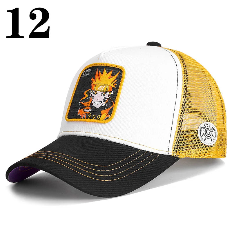Dragon Ball DRAGONBALL sieťovaná čiapka, kreslená sieťovaná čiapka, pánska a dámska bejzbalová čiapka, módna čiapka s nášivkou, trucker čiapka