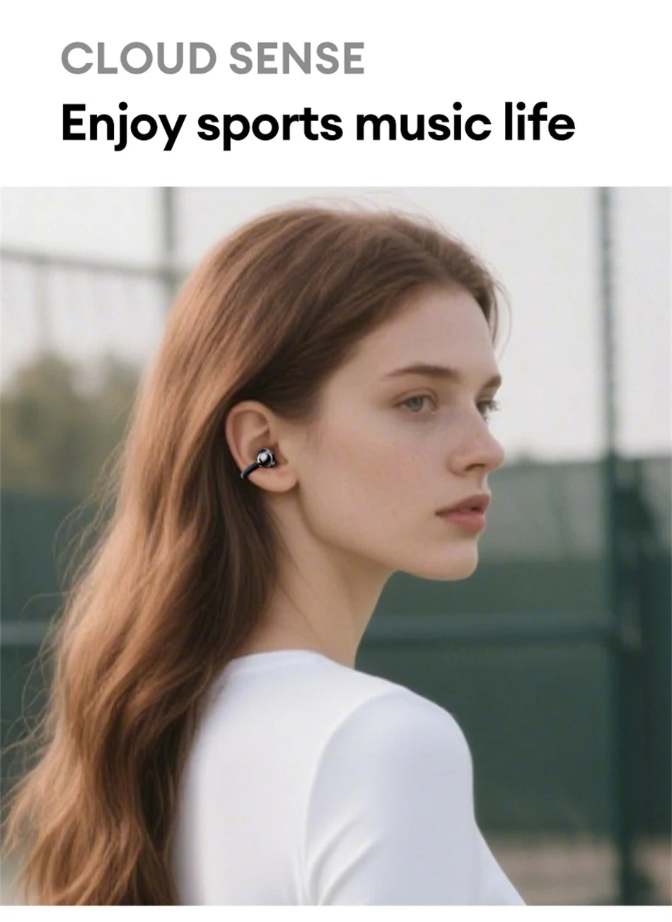 Auriculares Lenovo LE302 inalámbricos Bluetooth 6.0, batería de larga duración, clip deportivo para la oreja, estéreo HIFI con cancelación de ruido