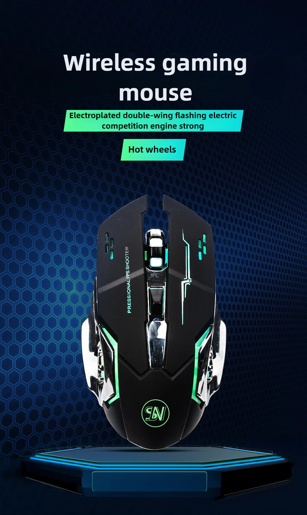 MINGCVIL Rechargeable Wireless Mouse Gaming Computer Bluetooth Mouse USB Mechanical E-Sports Backlight PC Mouse For Computer