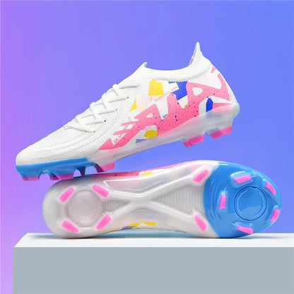 New Men Soccer Shoes Adult Non-Slip Boys Adult Futsal Sport Football Boots Grass Cleats Indoor Ultralight Turf Comfortable