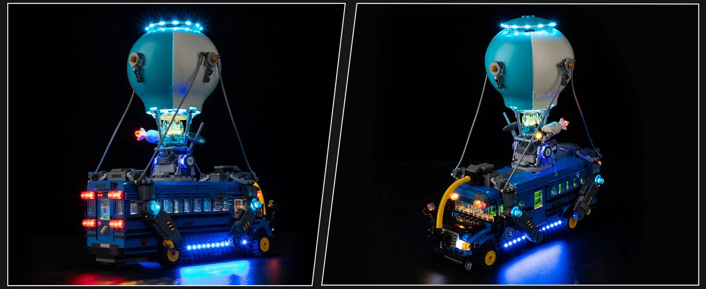 No Model LED Lighting Set Suitable for LEGO Fortnite Battle Bus 77073 Building Blocks