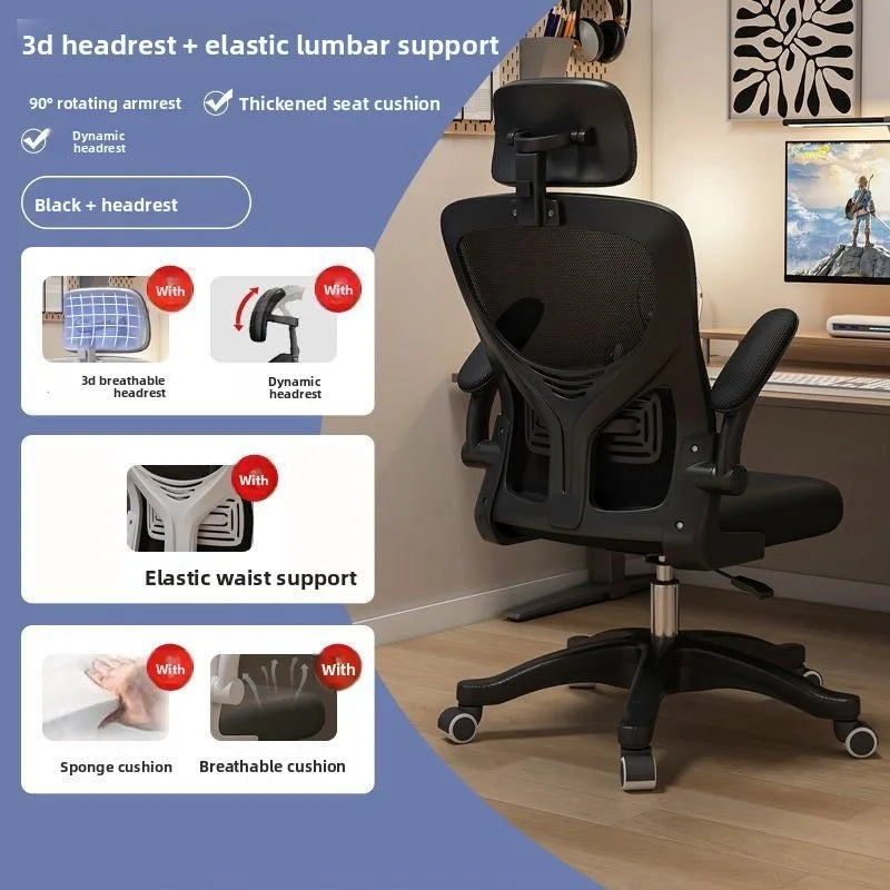 Ergonomic Gaming Chair for Dorm Office Long Hours Comfortable Computer Desk Chair Computer Chair Gaming Comfy Gaming Chair