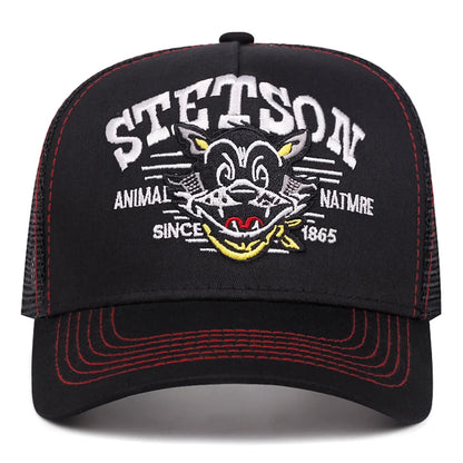 2025 Cartoon New Baseball Hat STETSON Cartoon Cat Truck Hat Daily Leisure Commuting Sunshade Net Hat Street Hip Hop Hat Unisex