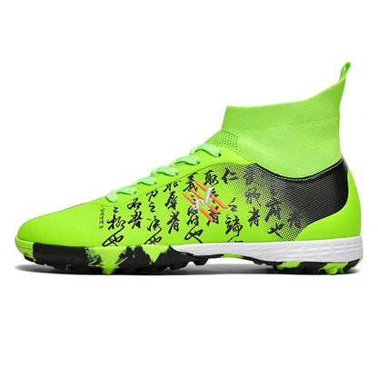 Nouvelles bottes de Football hommes chaussures de Football crampons chaussure de Football professionnelle hauts pointes antidérapantes pour grands garçons large baskets d'entraînement