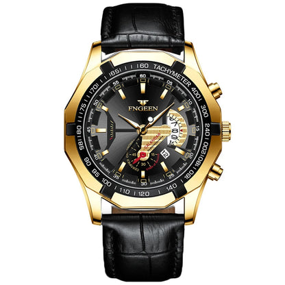Reloj de pulsera de cuarzo de lujo BINBOND para hombre, luminiscente, resistente al agua, con fecha automática, de acero inoxidable